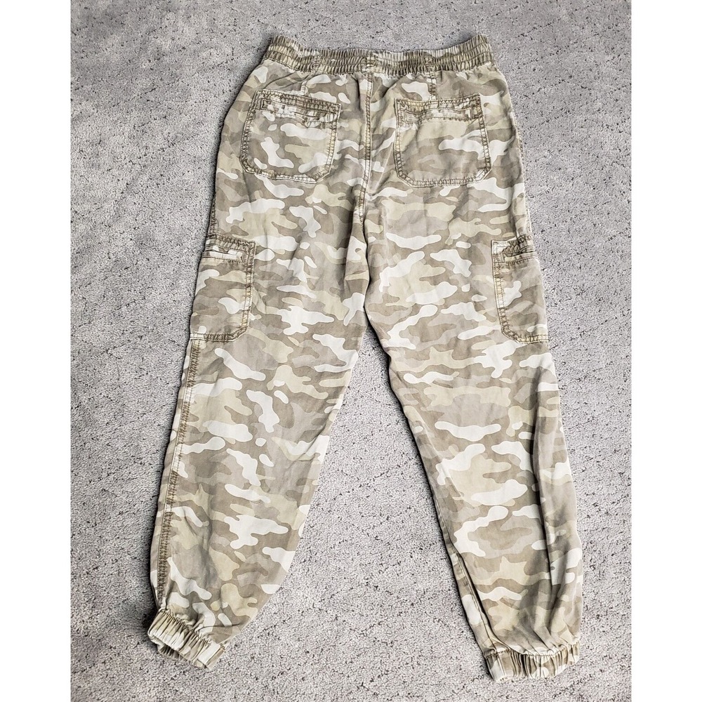 American Eagle Pants Womens S Camo Cargo Jogger Tapered Pull On Streetwear Loose